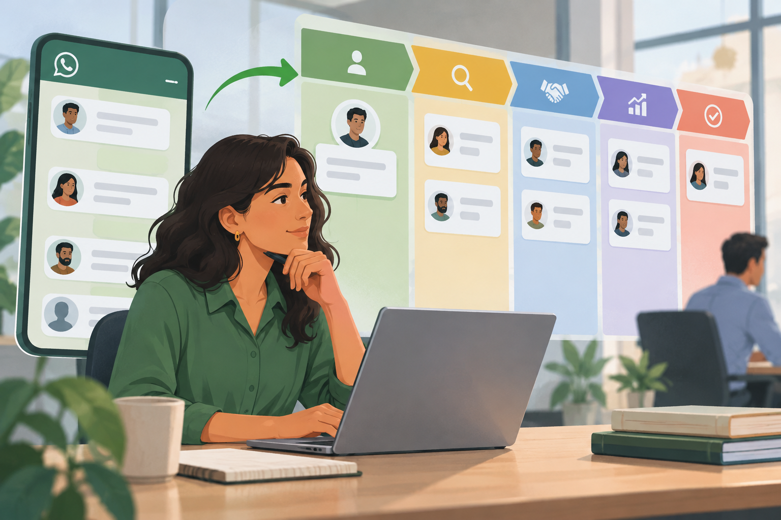 Illustration: Tracking Deal Stages Beyond the Chat Thread