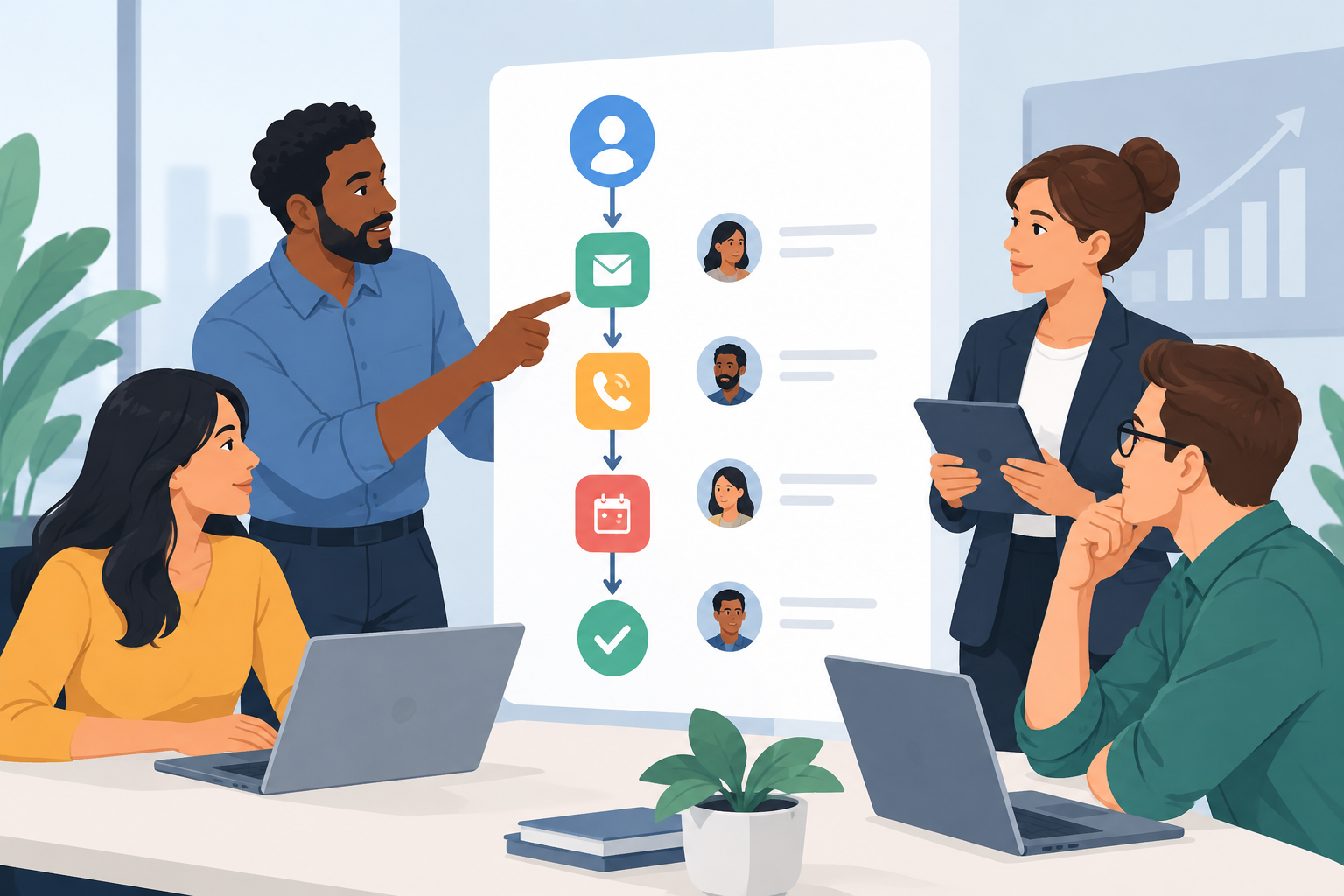 Illustration: Team Accountability Rules Inside CRM Workflow Automation